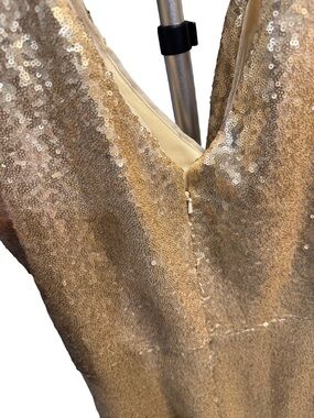 Revelry Strapless Sequin Gown in Gold